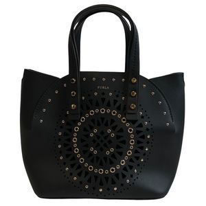 Furla Mini Aurora Laser Cut Leather Small Tote MSRP $548